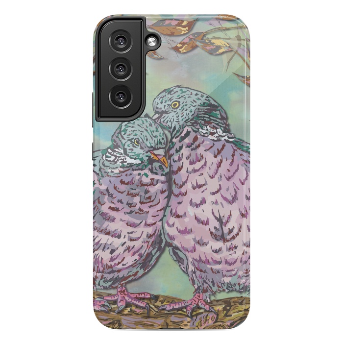 Galaxy S22 plus StrongFit Loving Ring Doves by Lotti Brown