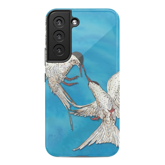 Galaxy S22 StrongFit Arctic Terns by Lotti Brown