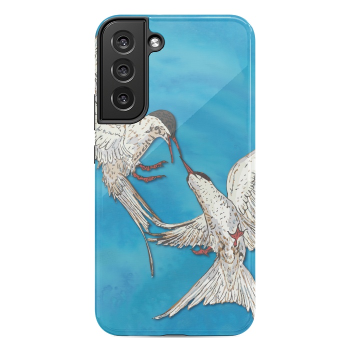 Galaxy S22 plus StrongFit Arctic Terns by Lotti Brown