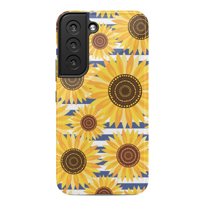 Galaxy S22 StrongFit Sunflowers by Laura Grant
