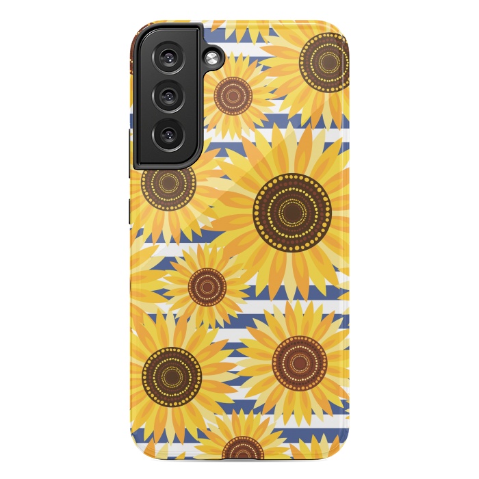 Galaxy S22 plus StrongFit Sunflowers by Laura Grant