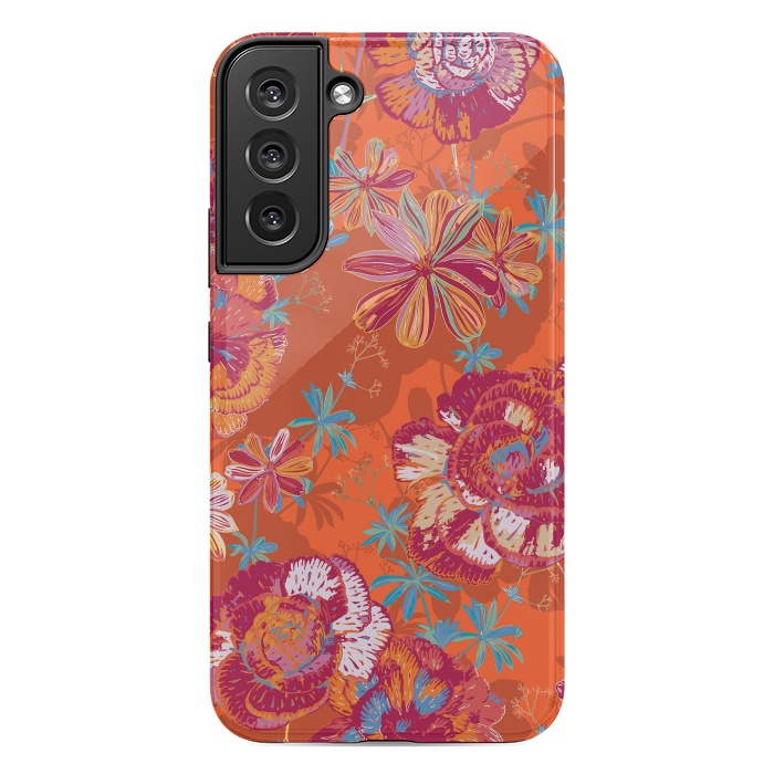 Galaxy S22 plus StrongFit Carnation Carnival by Lotti Brown
