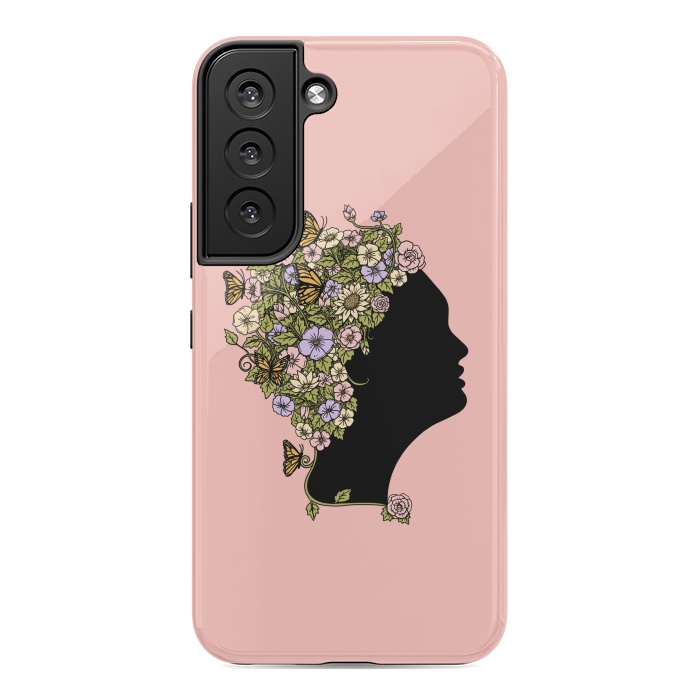 Galaxy S22 StrongFit Floral Lady Pink by Coffee Man