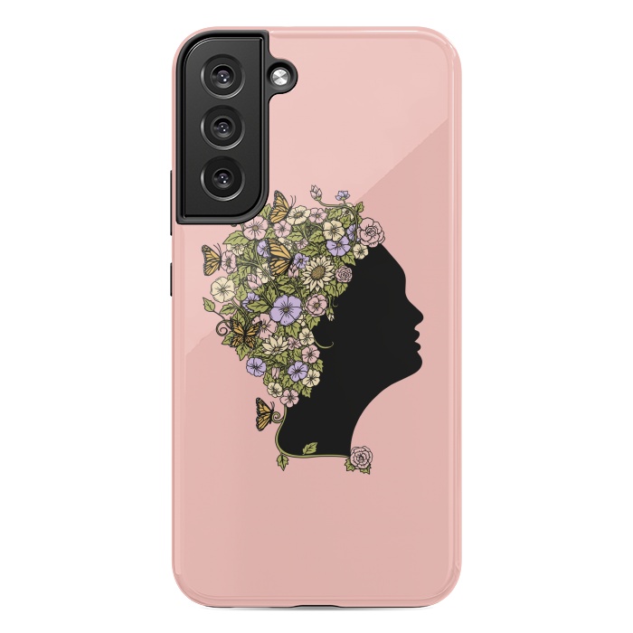 Galaxy S22 plus StrongFit Floral Lady Pink by Coffee Man
