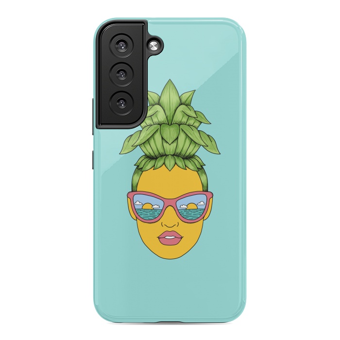 Galaxy S22 StrongFit Pineapple Girl by Coffee Man