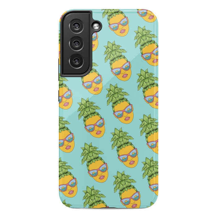 Galaxy S22 plus StrongFit Pineapple Girl pattern by Coffee Man