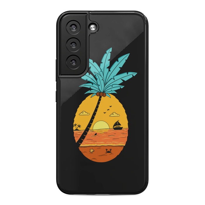 Galaxy S22 StrongFit Pineapple Nature Black by Coffee Man