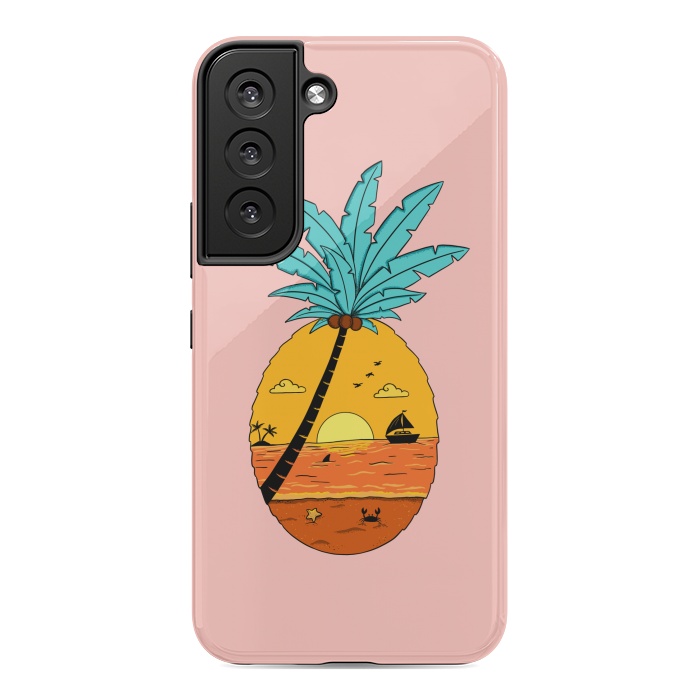 Galaxy S22 StrongFit Pineapple Nature pink by Coffee Man