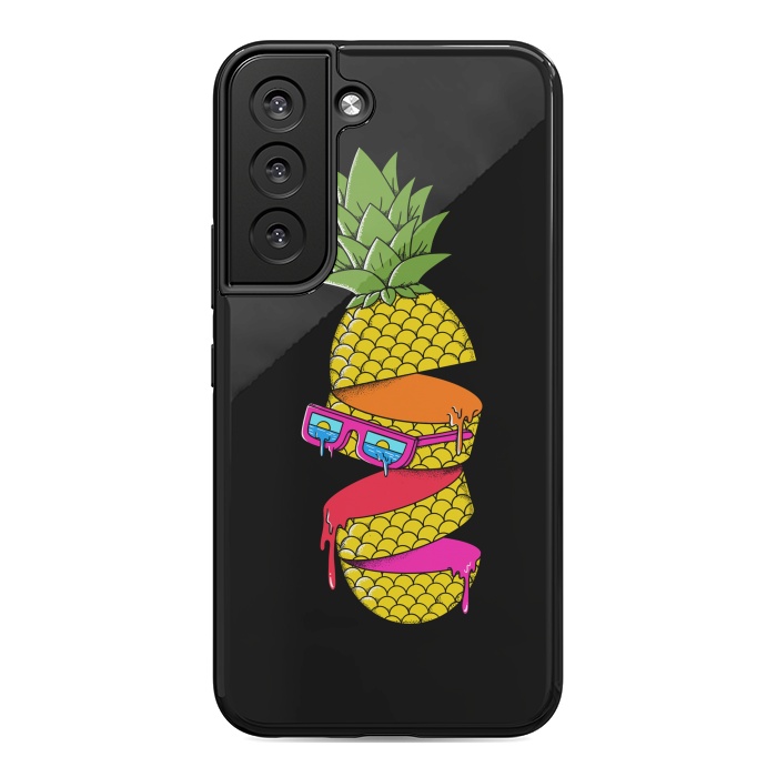Galaxy S22 StrongFit Pineapple colors Black by Coffee Man