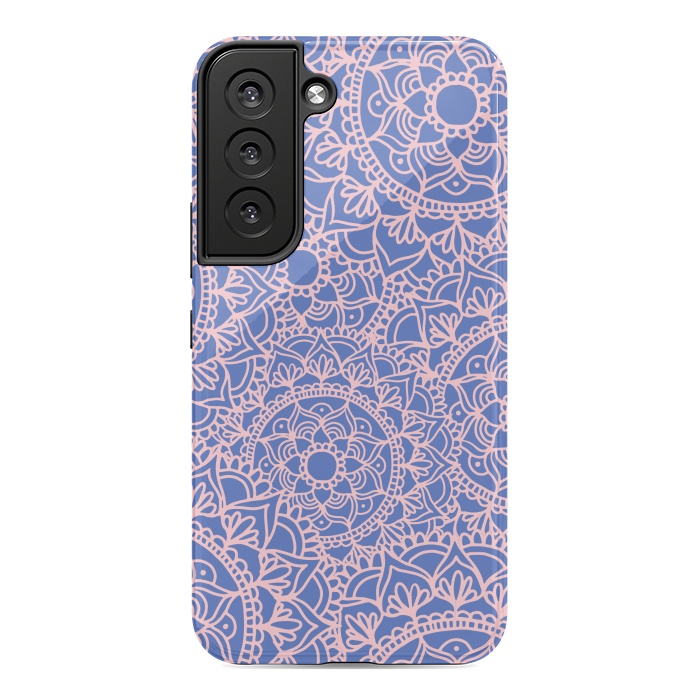 Galaxy S22 StrongFit Pink and Mauve Mandala Pattern by Julie Erin Designs