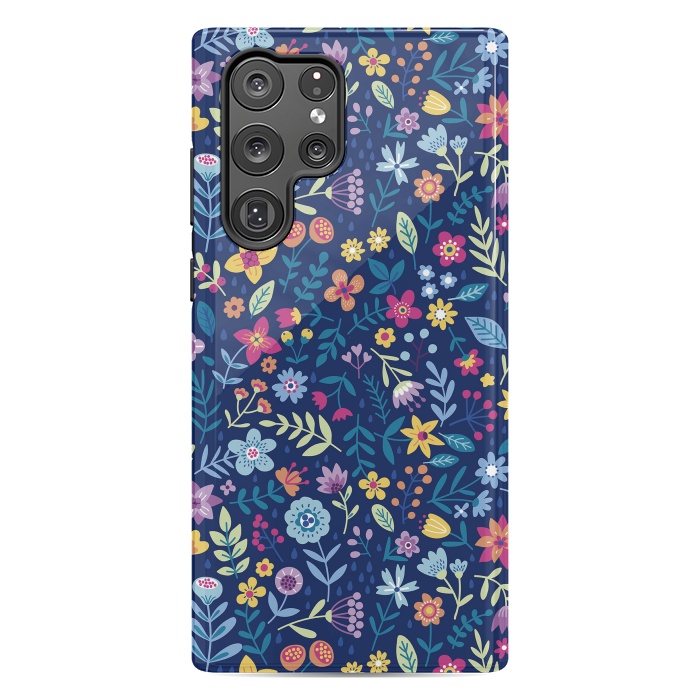 Galaxy S22 Ultra StrongFit Multicolor Beautiful Flowers  by ArtsCase