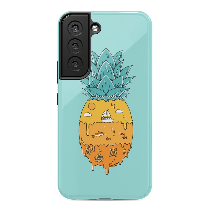 Galaxy S22 StrongFit Pineapple Landscape green by Coffee Man