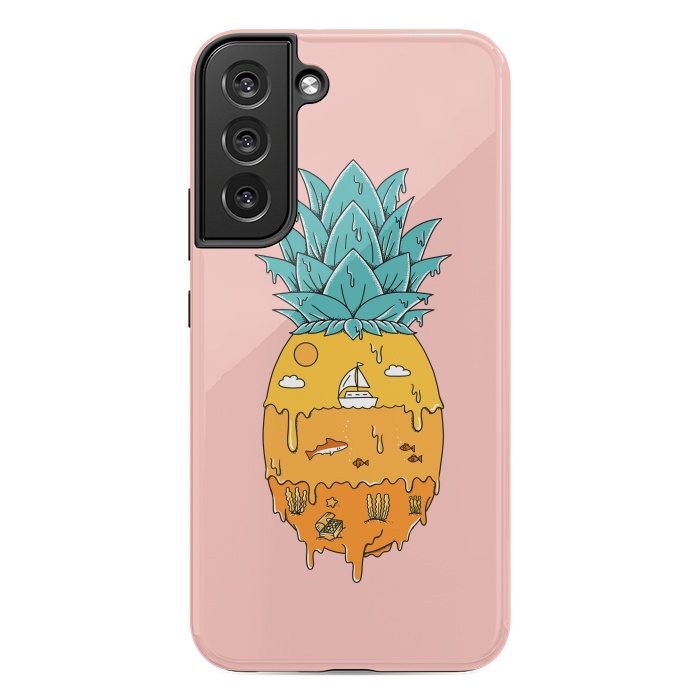 Galaxy S22 plus StrongFit Pineapple Landscape pink by Coffee Man