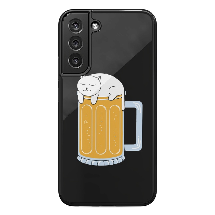 Galaxy S22 plus StrongFit Cat beer by Coffee Man