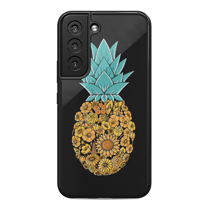 Galaxy S22 StrongFit Pineapple Floral by Coffee Man