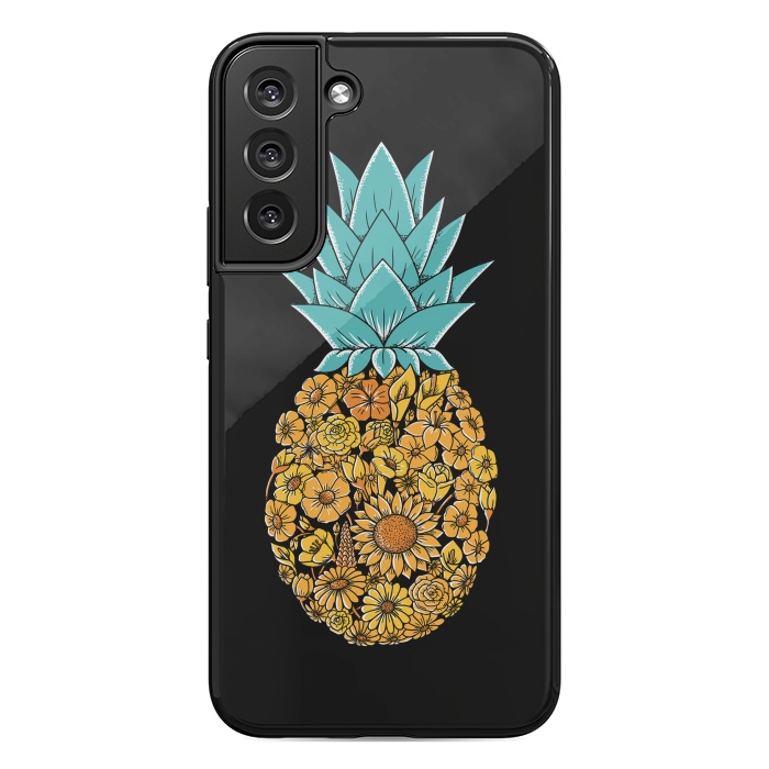 Galaxy S22 plus StrongFit Pineapple Floral by Coffee Man