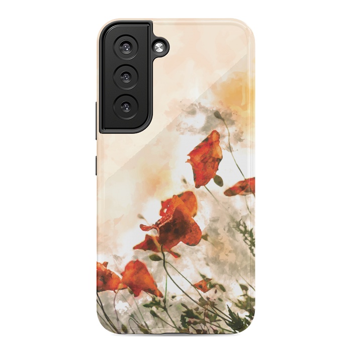 Galaxy S22 StrongFit Red Poppy II by Creativeaxle