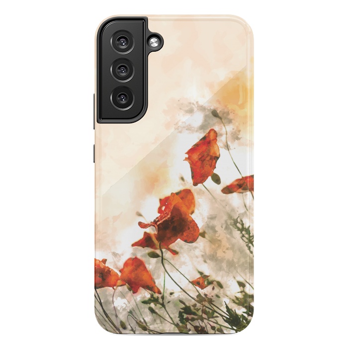 Galaxy S22 plus StrongFit Red Poppy II by Creativeaxle
