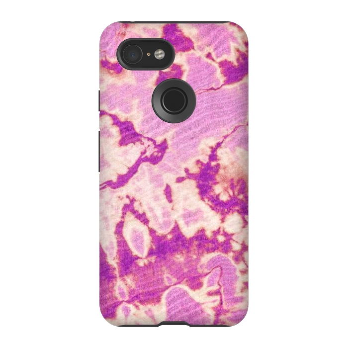 Pixel 3 StrongFit Pink Ethnic Tie Dye by Uma Prabhakar Gokhale