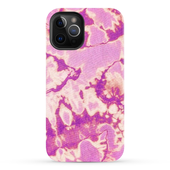 iPhone 12 Pro Max StrongFit Pink Ethnic Tie Dye by Uma Prabhakar Gokhale