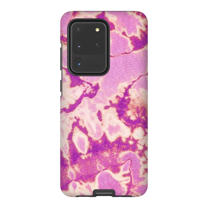 Galaxy S20 Ultra StrongFit Pink Ethnic Tie Dye by Uma Prabhakar Gokhale