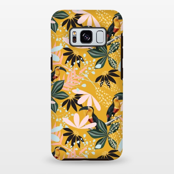 Galaxy S8 plus StrongFit Tropical Toucan Garden by Uma Prabhakar Gokhale