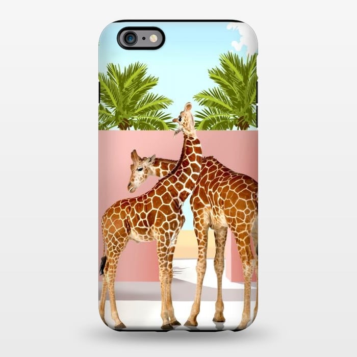 iPhone 6/6s plus StrongFit Giraffe Villa | Contemporary Modern Architecture Digital Graphic Art | Wildlife Animals Palm Exotic by Uma Prabhakar Gokhale