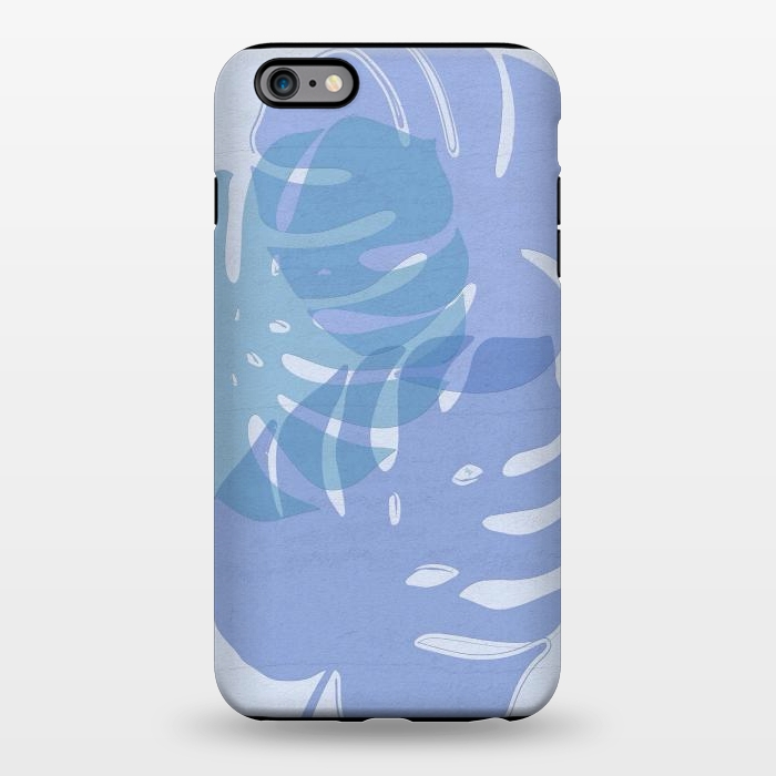 iPhone 6/6s plus StrongFit Blue Leaves by Martina