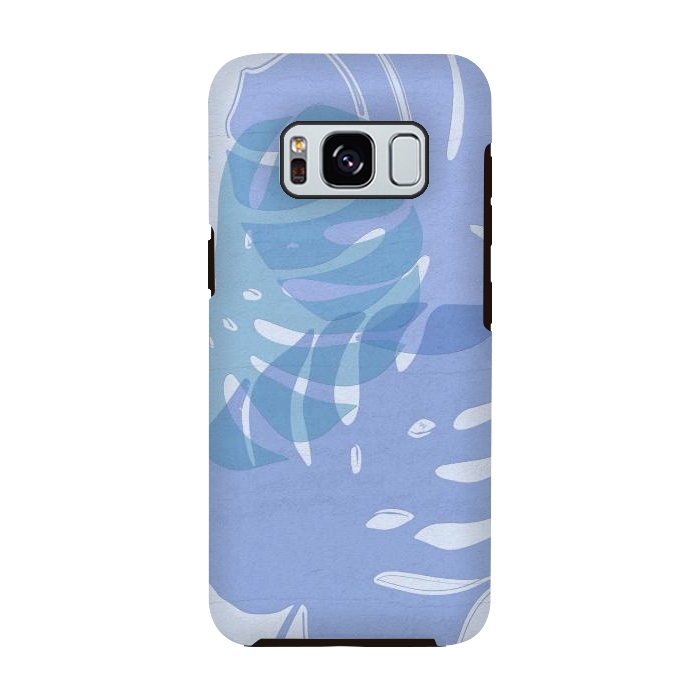 Galaxy S8 StrongFit Blue Leaves by Martina