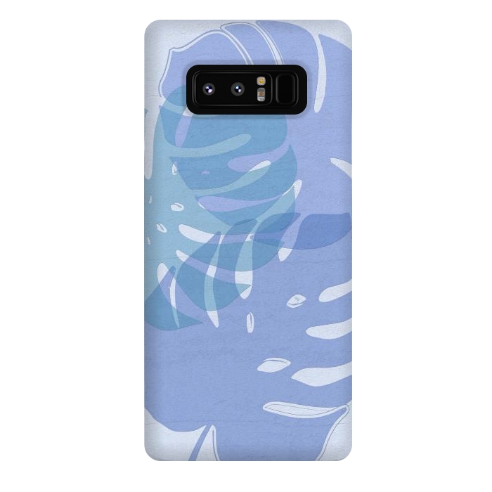 Galaxy Note 8 StrongFit Blue Leaves by Martina