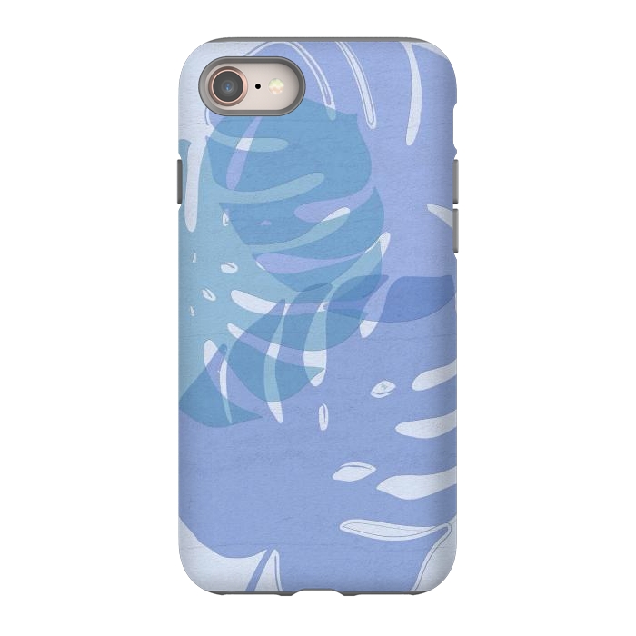 iPhone SE StrongFit Blue Leaves by Martina