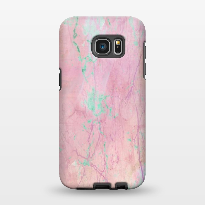 Galaxy S7 EDGE StrongFit Pink paint marble by Martina