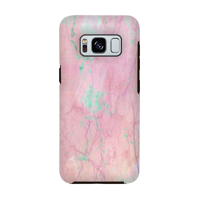 Galaxy S8 StrongFit Pink paint marble by Martina