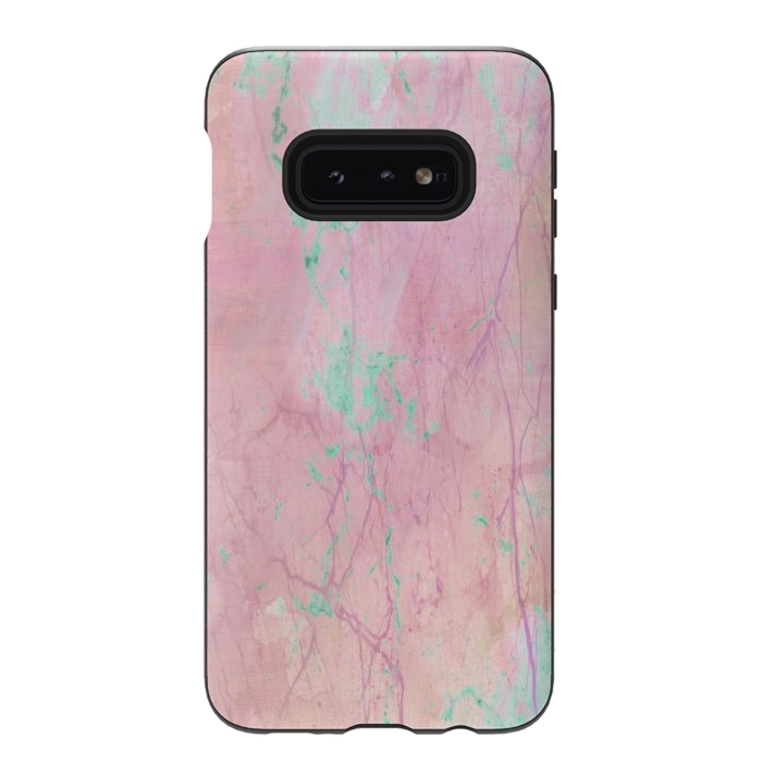 Galaxy S10e StrongFit Pink paint marble by Martina