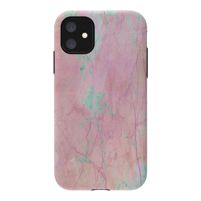 iPhone 11 StrongFit Pink paint marble by Martina