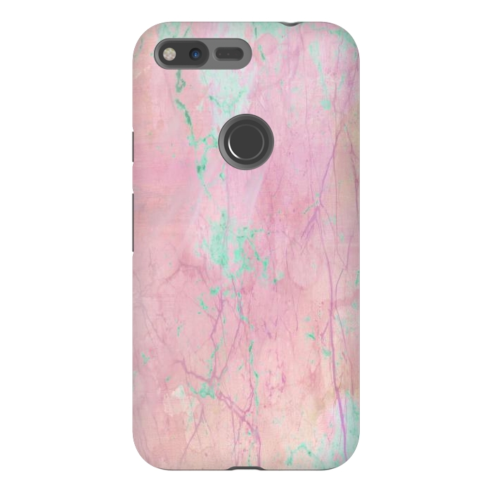 Pixel XL StrongFit Pink paint marble by Martina