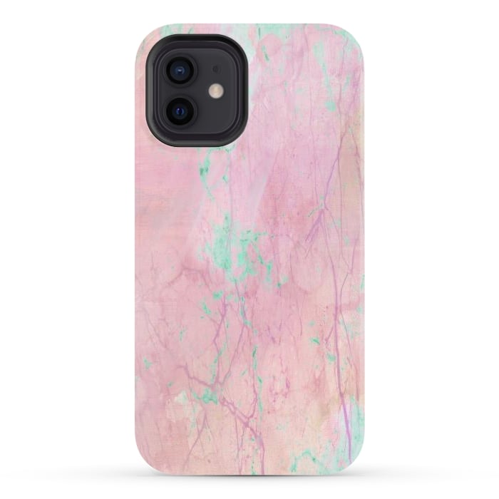 iPhone 12 StrongFit Pink paint marble por Martina