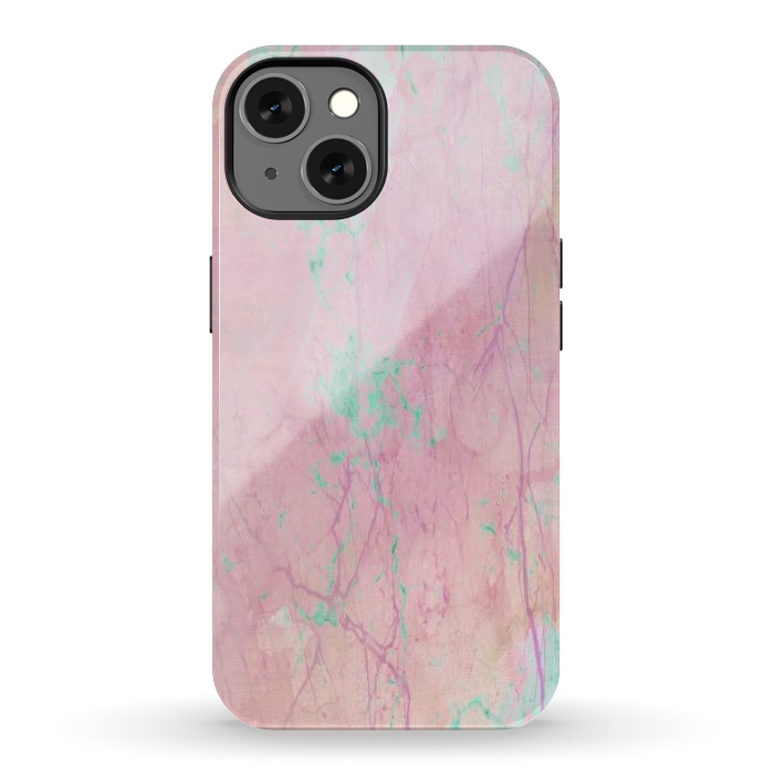 iPhone 13 StrongFit Pink paint marble by Martina