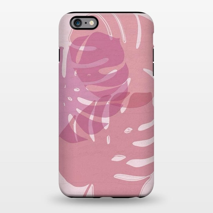 iPhone 6/6s plus StrongFit Pink exotic leaves by Martina
