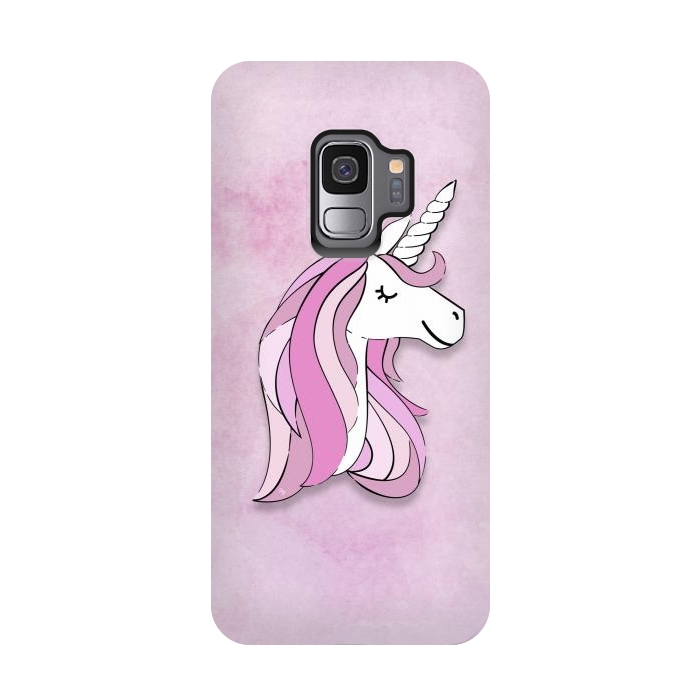 Galaxy S9 StrongFit Cute Pink Unicorn by Martina
