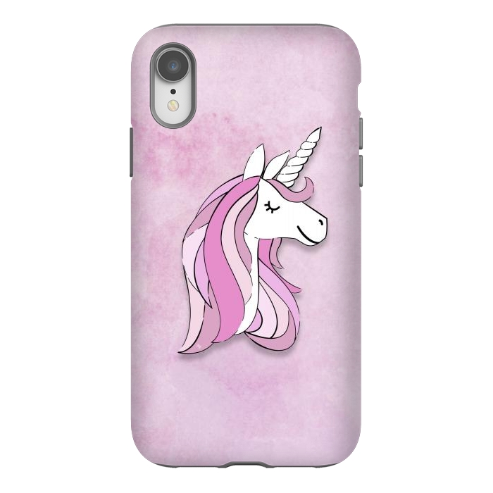 iPhone Xr StrongFit Cute Pink Unicorn by Martina