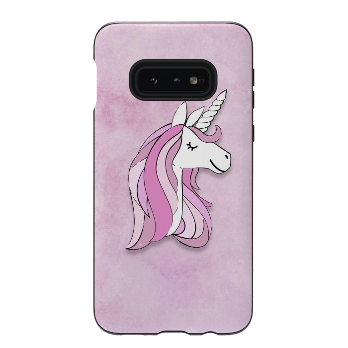 Galaxy S10e StrongFit Cute Pink Unicorn by Martina