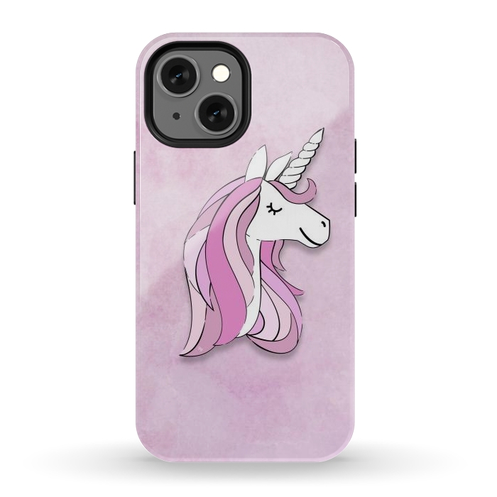 iPhone 12 mini StrongFit Cute Pink Unicorn by Martina