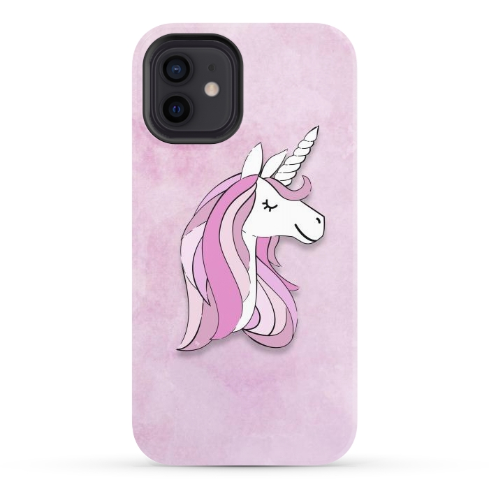 iPhone 12 StrongFit Cute Pink Unicorn by Martina