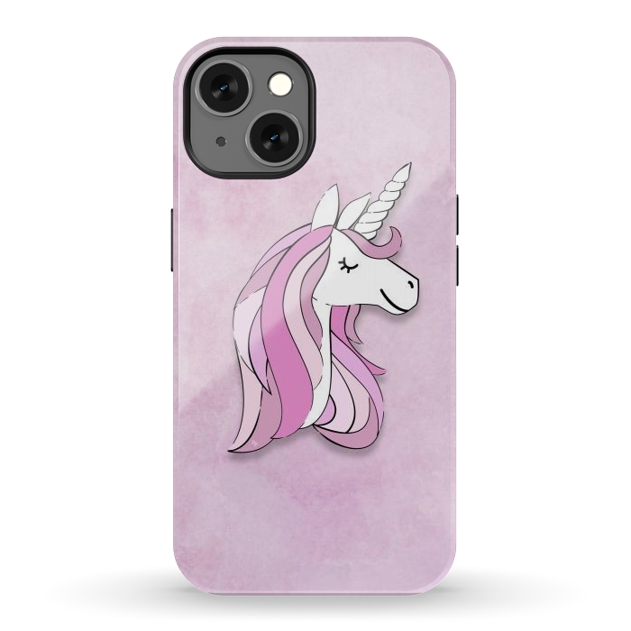 iPhone 13 StrongFit Cute Pink Unicorn by Martina