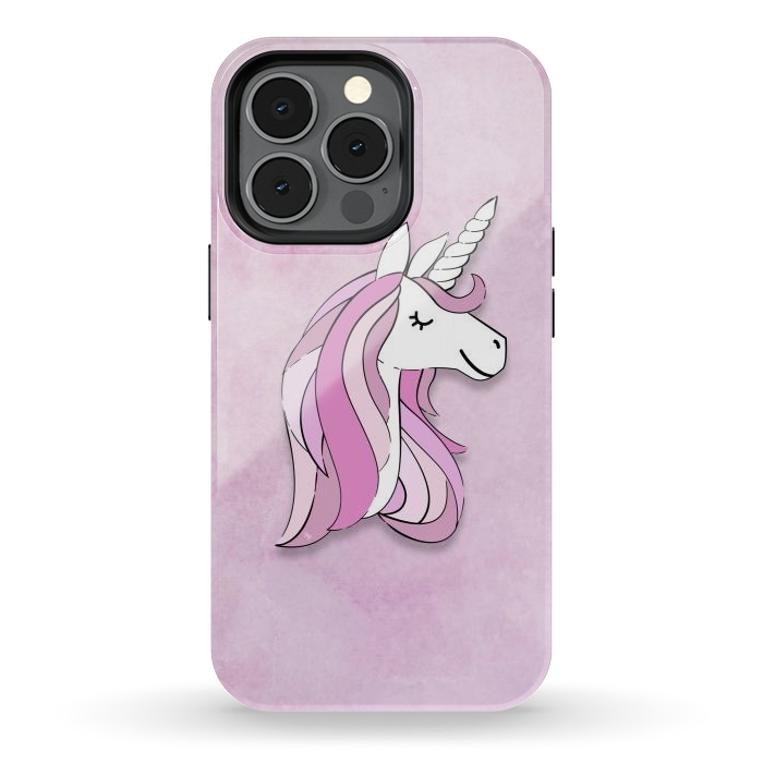 iPhone 13 pro StrongFit Cute Pink Unicorn by Martina