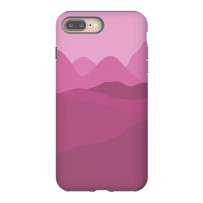 iPhone 7 plus StrongFit Big Pink Mountains by Martina