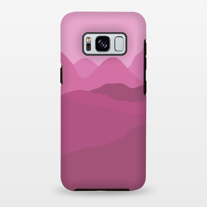 Galaxy S8 plus StrongFit Big Pink Mountains by Martina