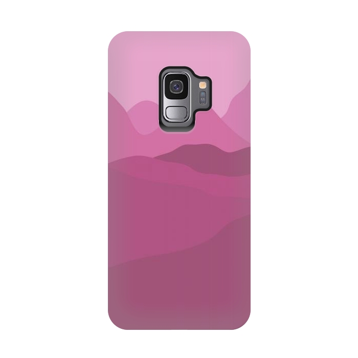 Galaxy S9 StrongFit Big Pink Mountains by Martina