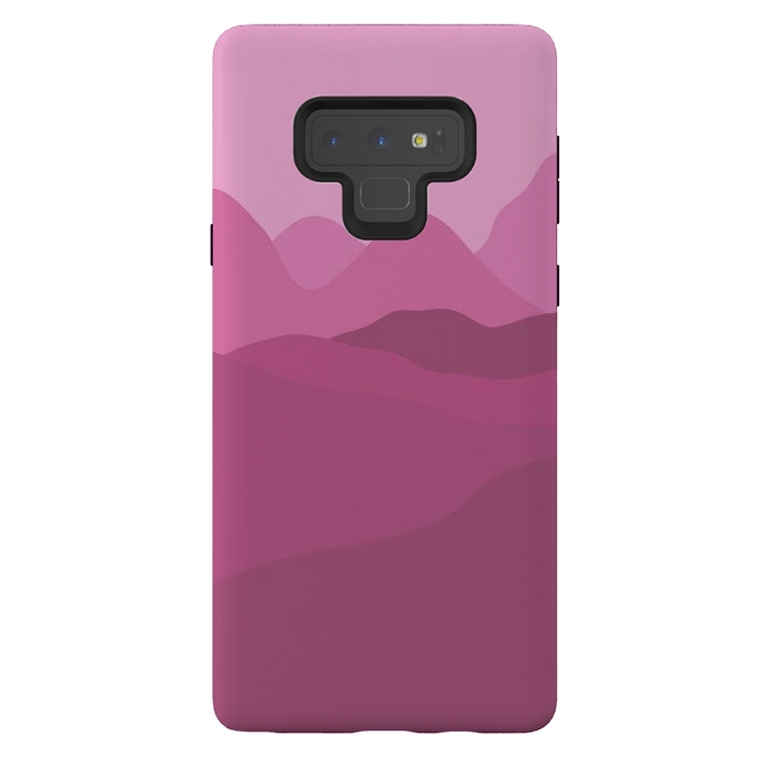 Galaxy Note 9 StrongFit Big Pink Mountains by Martina